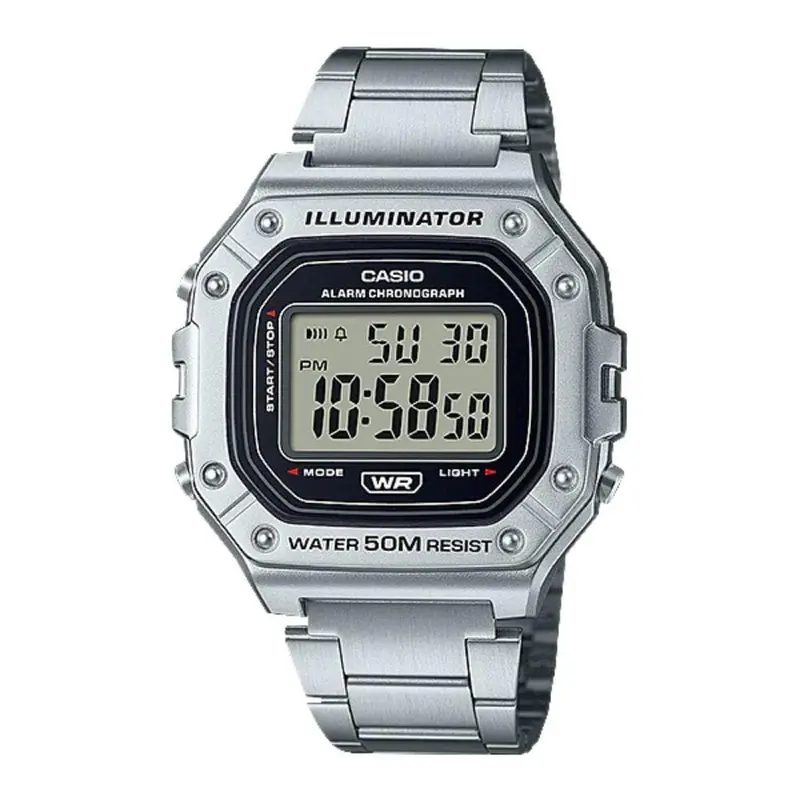 Casio General Digital Silver Stainless Steel Strap Men Watch W-218Hd-1Avdf-P 1