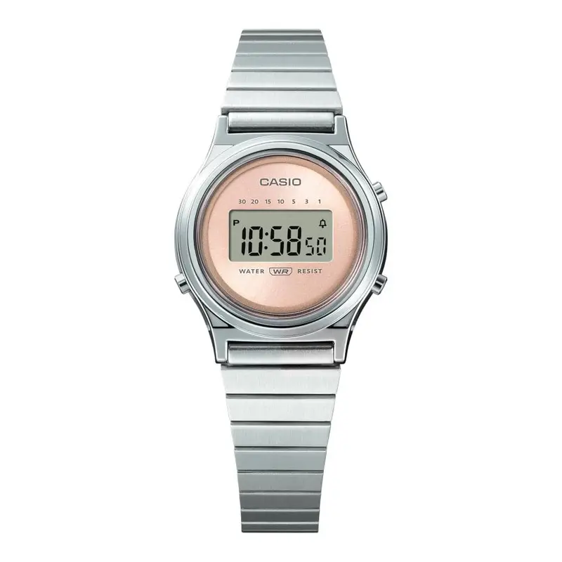 Casio General Digital Silver Stainless Steel Strap Women Watch La700we-4Adf 1
