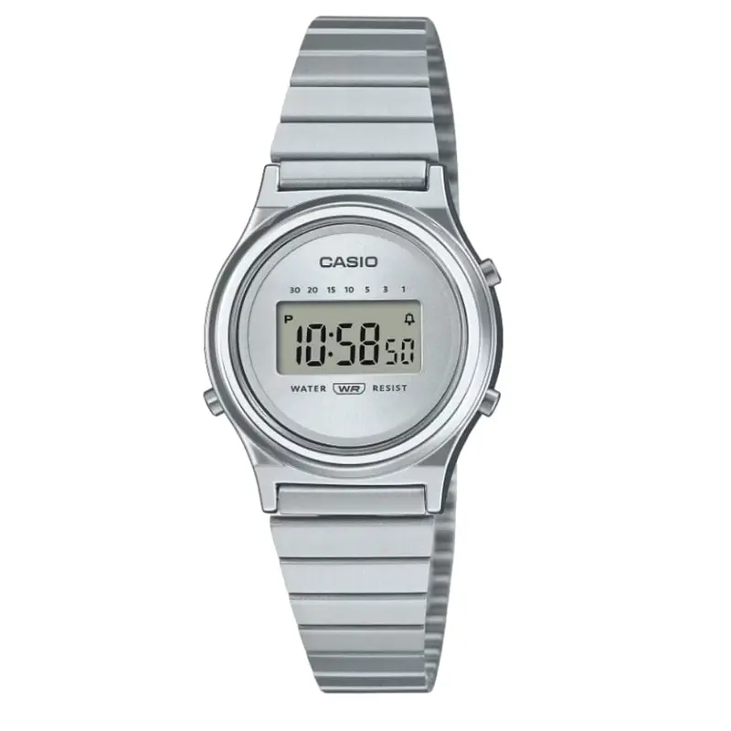 Casio General Digital Silver Stainless Steel Strap Women Watch La700we-7Adf 1