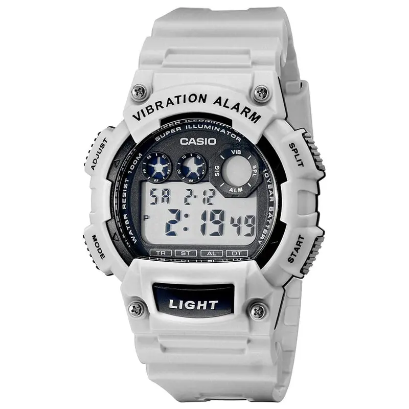 Casio General Digital White Resin Strap Men Watch W-735H-8A2vdf-P 2