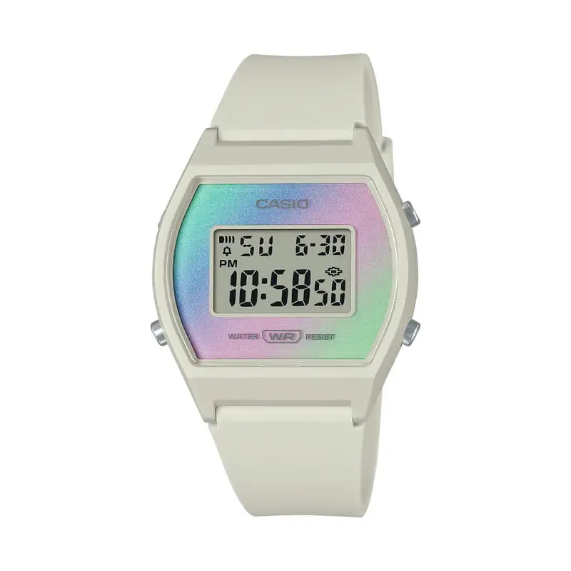 Casio General Digital White Resin Strap Unisex Watch Lw-205H-8Adf 1