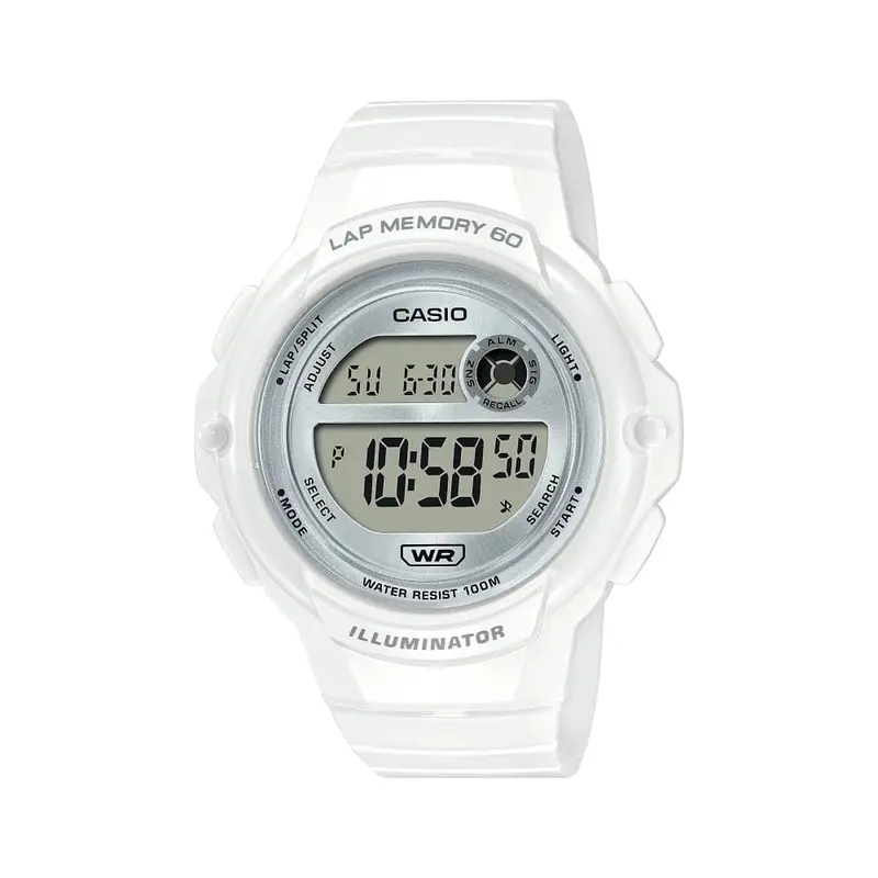 Casio General Digital White Resin Strap Unisex Watch Lws-1200H-7A1vdf-P 1