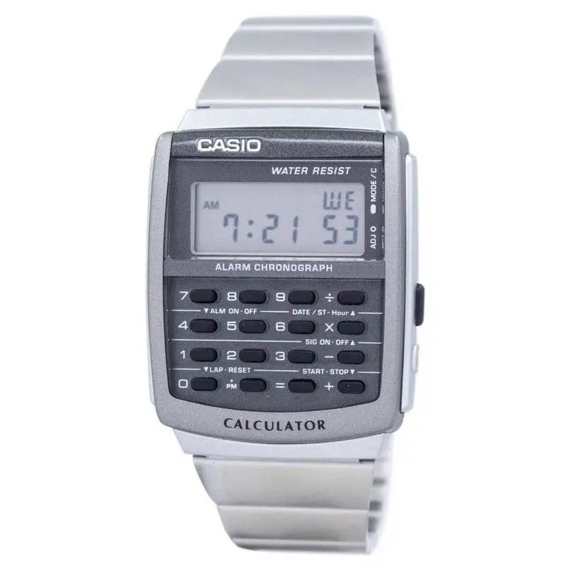 Casio General Digital With Silver Stainless Steel Strap Men Watch Ca-506-1Df-P 1