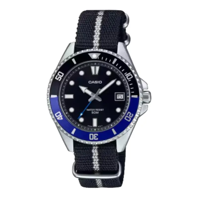 Casio General Duro Cloth Band Aluminum Bezel Sports Men Watch Mdv-10C-1A2vdf-P 1