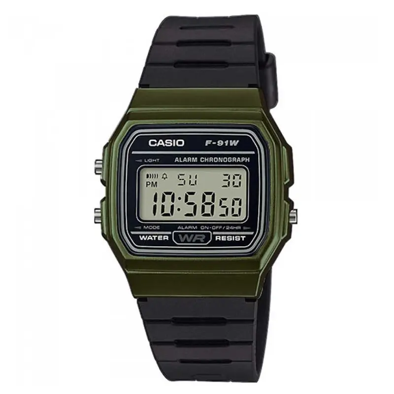 Casio General F-91Wm-3Adf-P Black Resin Strap Unisex Watch 1