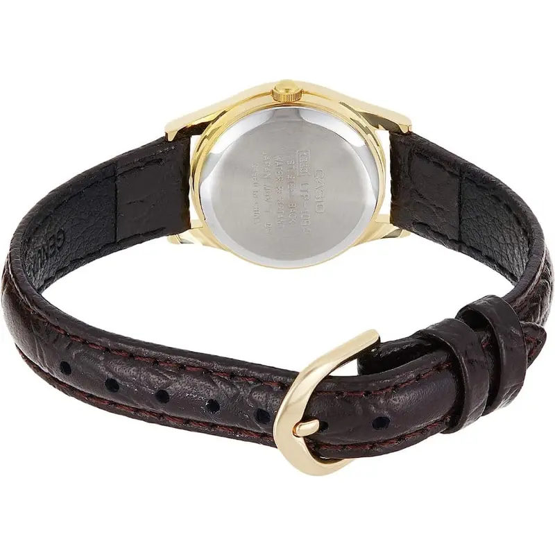 Casio General Gold Dial Brown Leather Strap Women Watch Ltp-1094Q-9Ardf-P 2