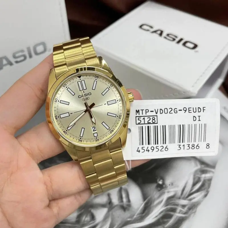Casio General Gold Stainless Steel Men Watch Mtp-Vd02g-9Eudf-P 2