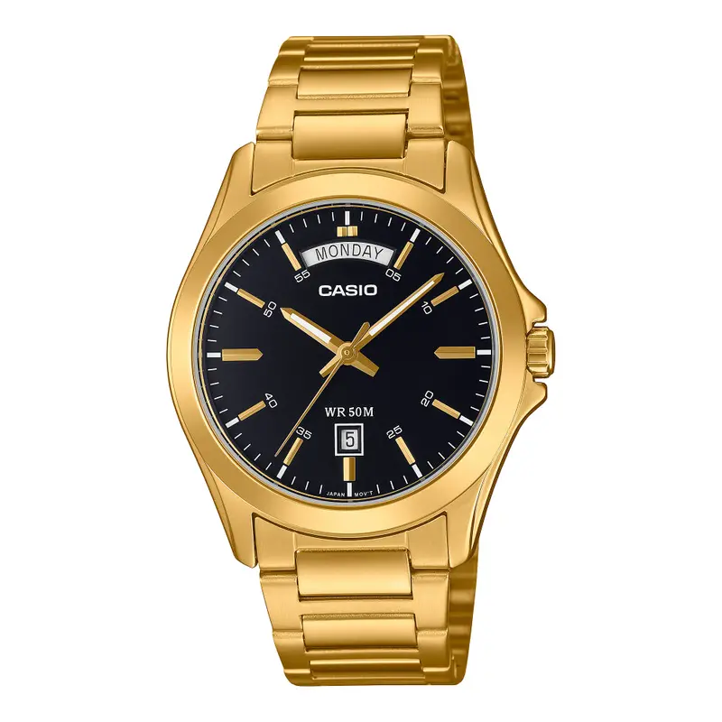 Casio General Gold Stainless Steel Strap Men Watch Mtp-1370G-1Avdf-P 1