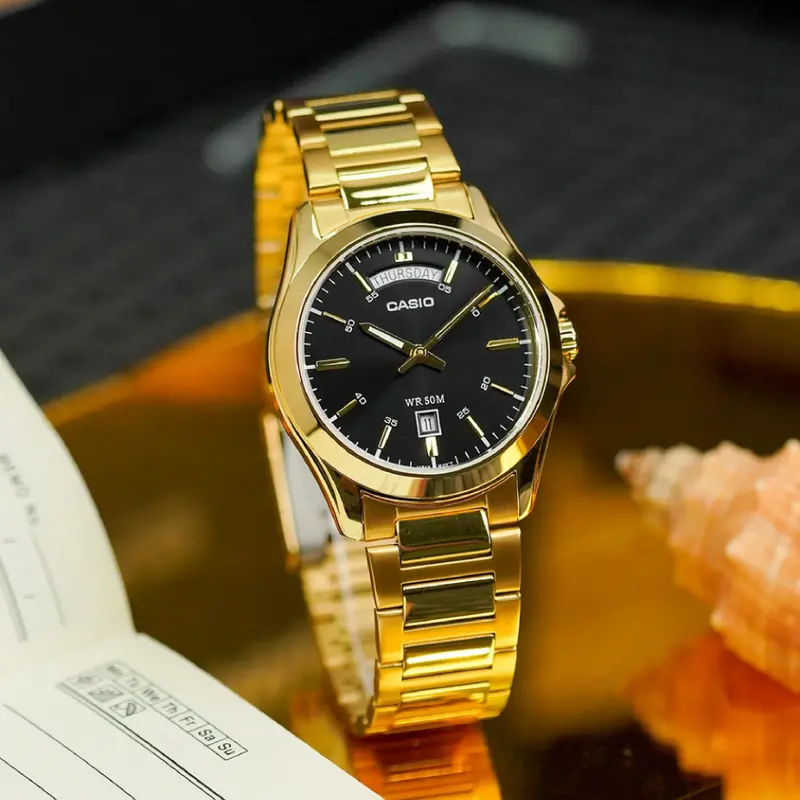 Casio General Gold Stainless Steel Strap Men Watch Mtp-1370G-1Avdf-P 2