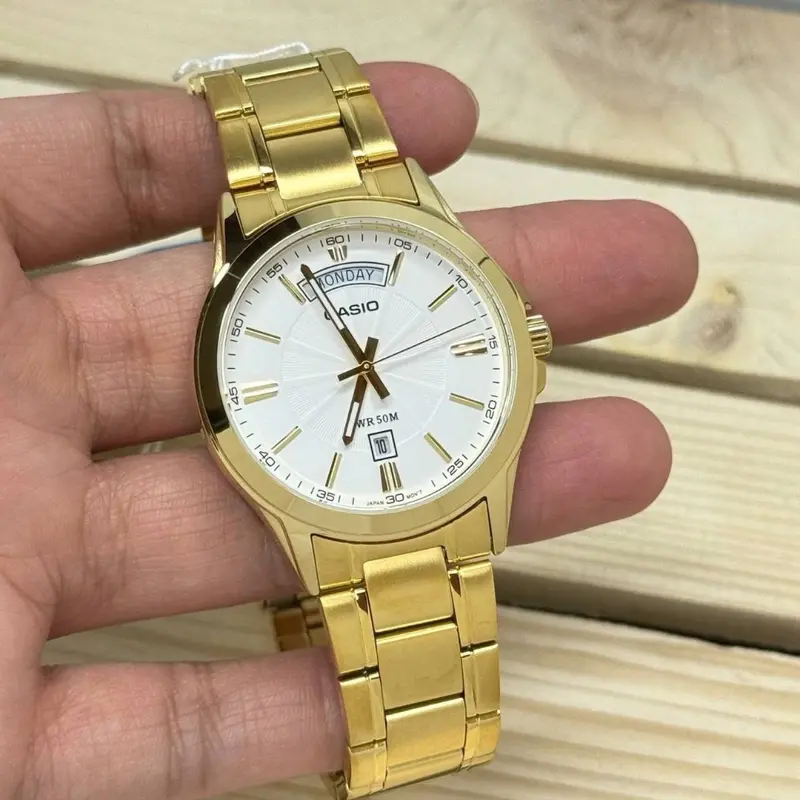 Casio General Gold Stainless Steel Strap Men Watch Mtp-1381Gd-7Avdf-P 2