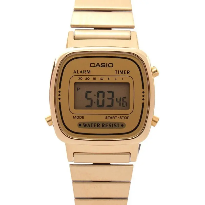 Casio General Gold Stainless Steel Strap Unisex Watch La670wga-9Df-P 1