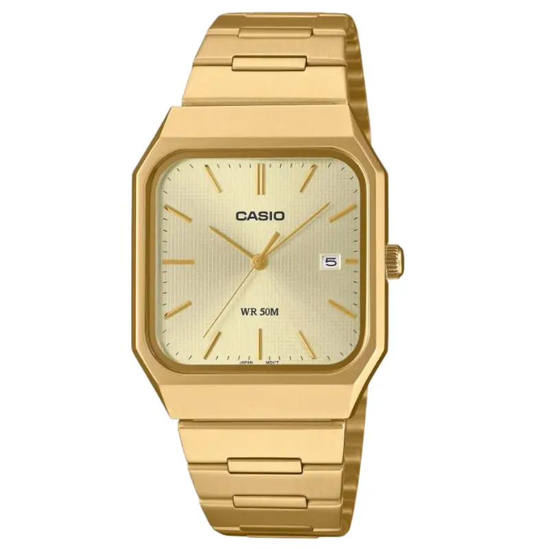 Casio General Gold Stainless Steel Strap Unisex Watch Mtp-B185g-9Avdf 1