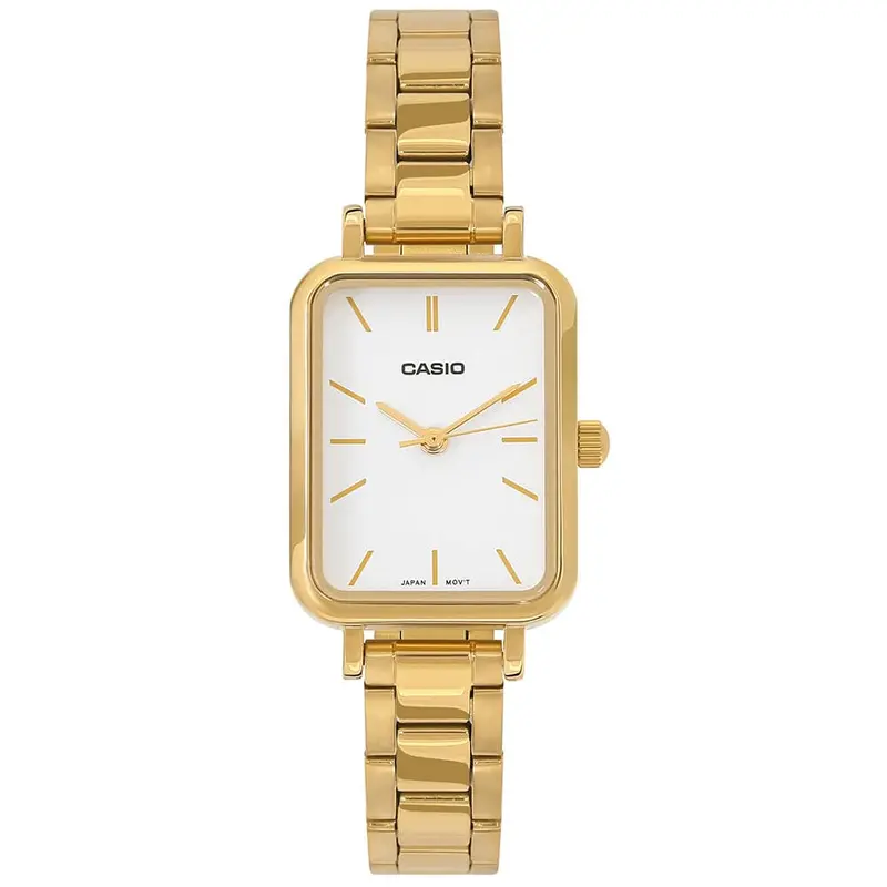 Casio General Gold Stainless Steel Strap Women Watch Ltp-V009g-7Eudf-P 1