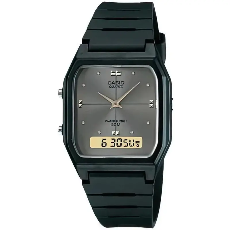 Casio General Gray Dial Black Resin Strap Men Watch Aw-48He-8A-P 1