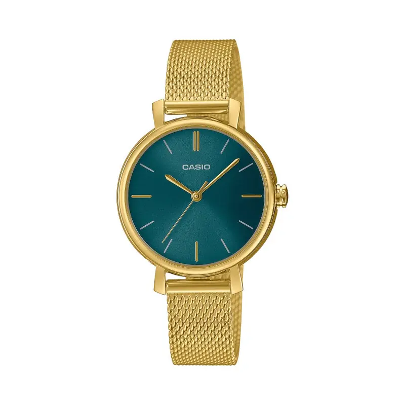 Casio General Green Dial Gold Milanese Strap Women Watch Ltp-2024Vmg-3Cdr 1