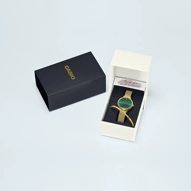 Casio General Green Dial Gold Milanese Strap Women Watch Ltp-2024Vmg-3Cdr 2