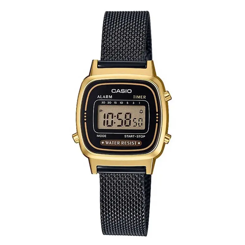 Casio General La670wemb-1Df Black Stainless Steel Women's Watch 1