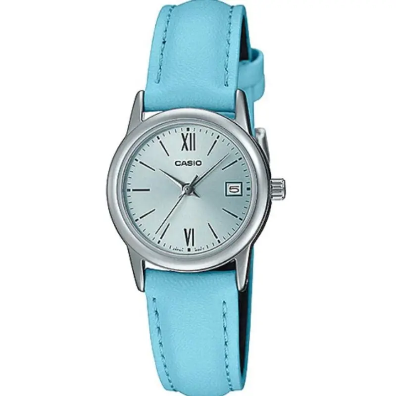 Casio General Ltp-V002l-2B3udf Light Blue Leather Women's Watch 1