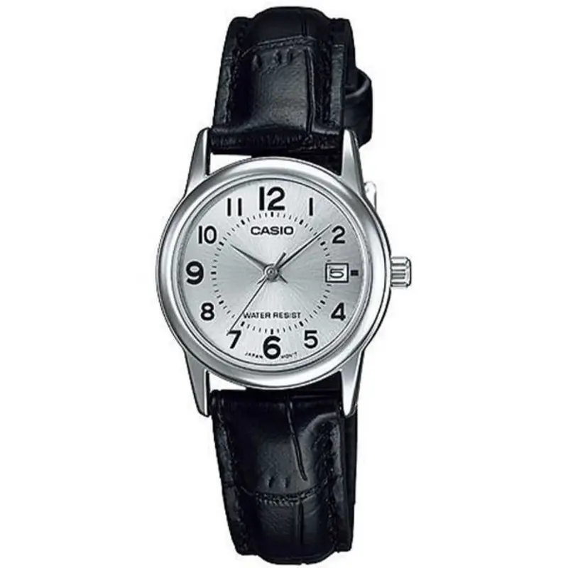 Casio General Ltp-V002l-7Budf Black Leather Strap Women Watch 1