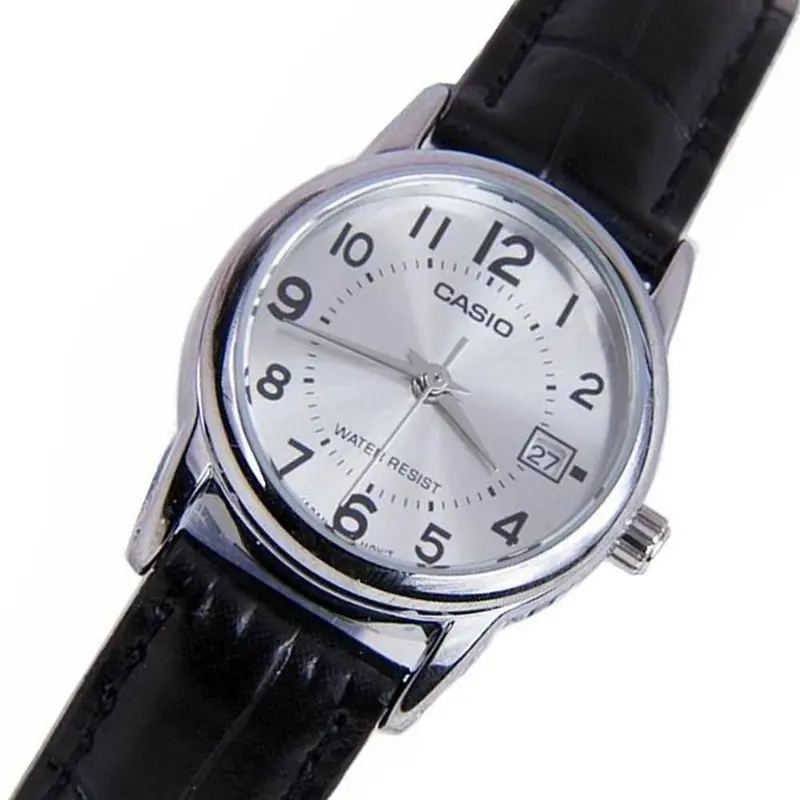 Casio General Ltp-V002l-7Budf Black Leather Strap Women Watch 2