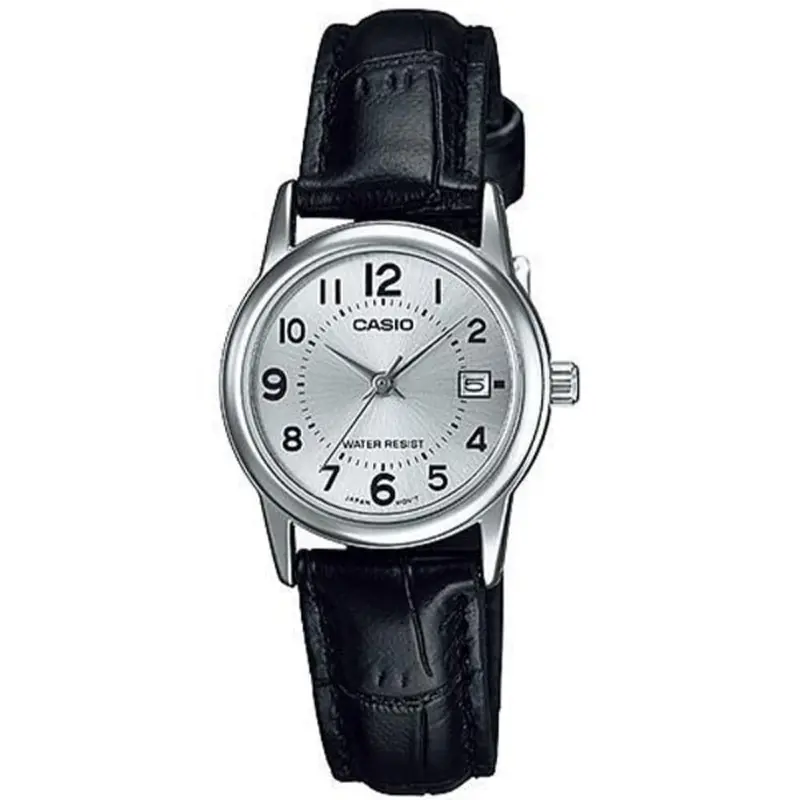 Casio General Ltp-V002l-7Budf-P Black Leather Strap Women Watch 1