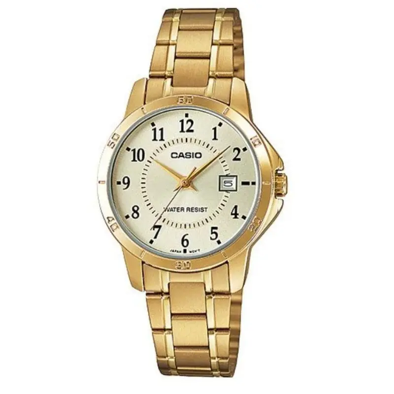 Casio General Ltp-V004g-9Budf Gold Stainless Steel Women's Watch 1