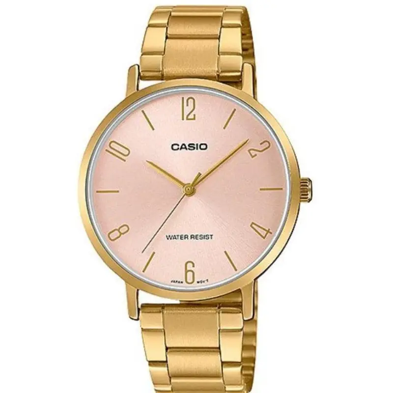 Casio General Ltp-Vt01g-4Budf Gold Stainless Steel Strap Women's Watch 1