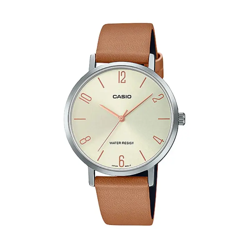 Casio General Ltp-Vt01l-5Budf Brown Leather Unisex Watch 1