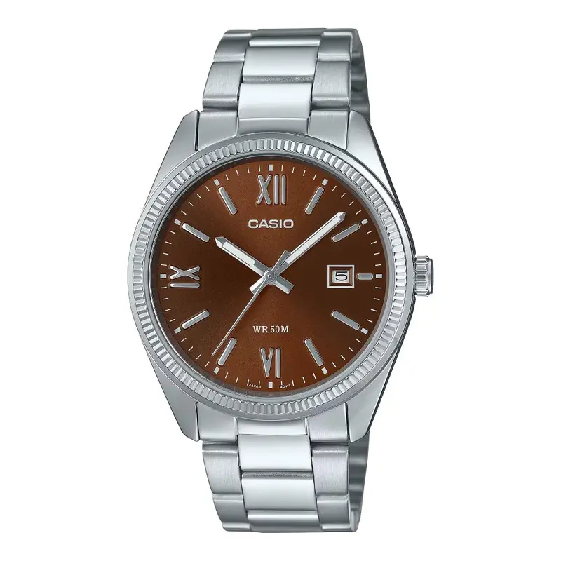 Casio General Maroon Dial Stainless Steel Men's Watch Mtp-1302Dd-5Avdf 1