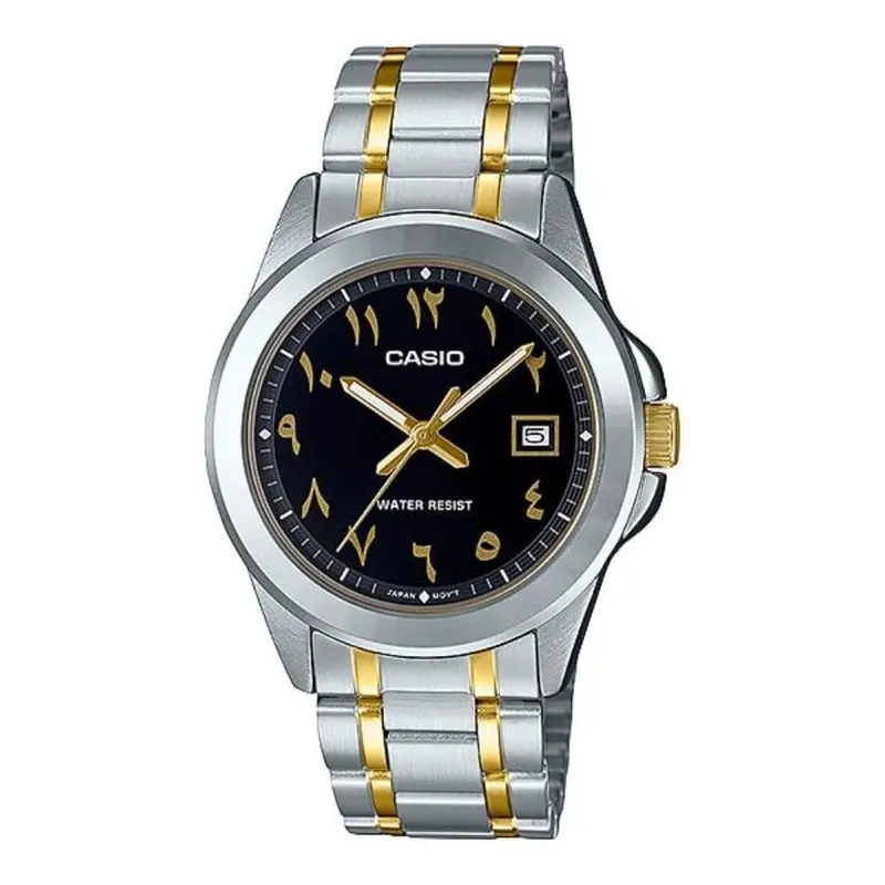 Casio General Mtp-1215Sg-1B3df Enticer Black Dial Two-Tone Bracelet Unisex's Watch 1