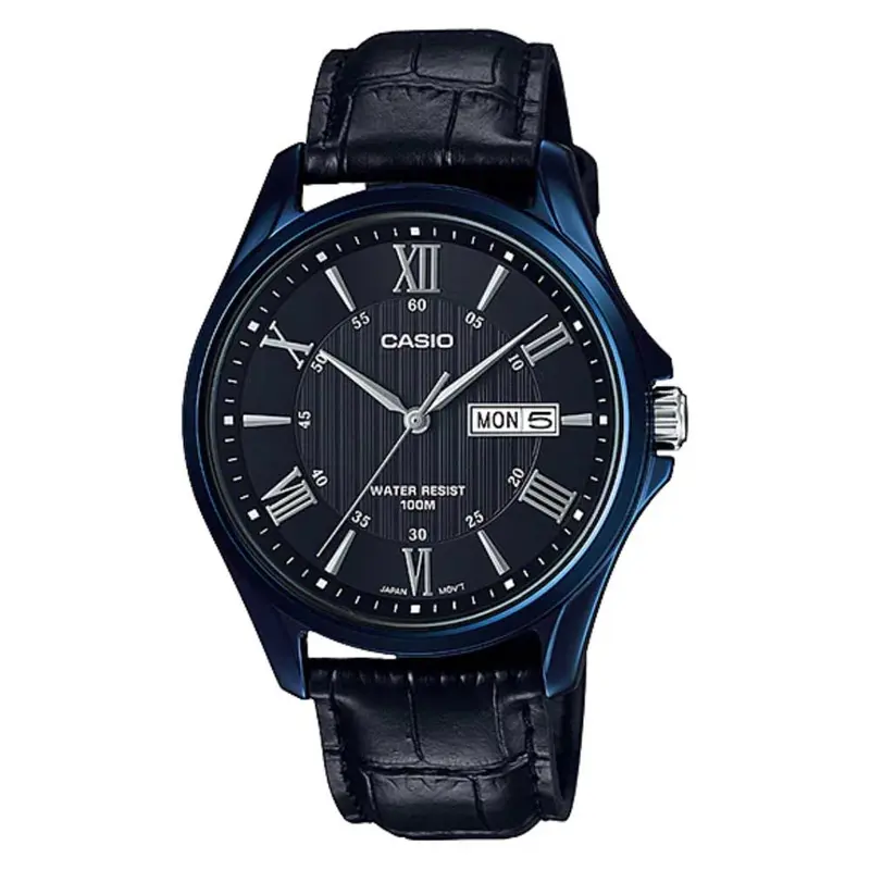 Casio General Mtp-1384Bul-1Avdf Blue Leather Men's Watch 1