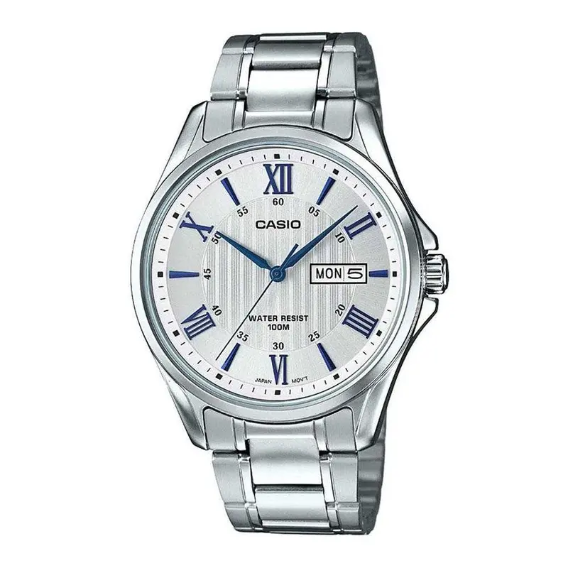 Casio General Mtp-1384D-7A2vdf Quartz Silver Stainless Steel Men's Watch 1