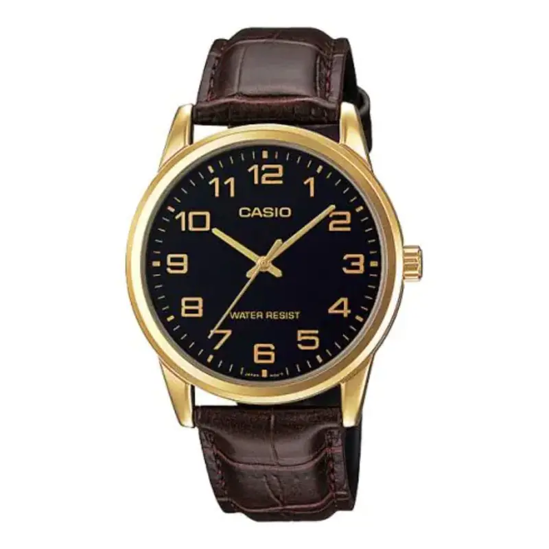 Casio General Mtp-V001gl-1Budf-P Brown Leather Men Watch 1