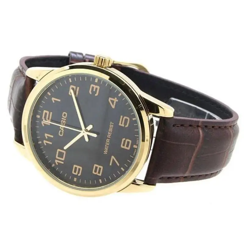 Casio General Mtp-V001gl-1Budf-P Brown Leather Men Watch 2
