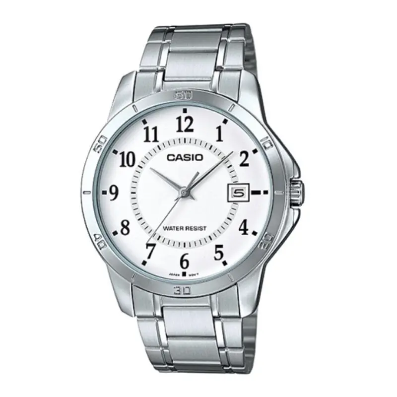 Casio General Mtp-V004d-7Budf-P Silver Stainless Steel Men's Watch 1