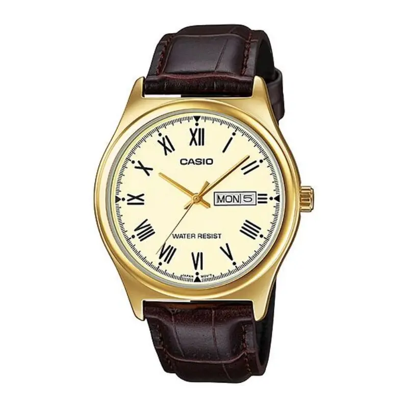 Casio General Mtp-V006gl-7Budf-P Brown Leather Men Watch 1