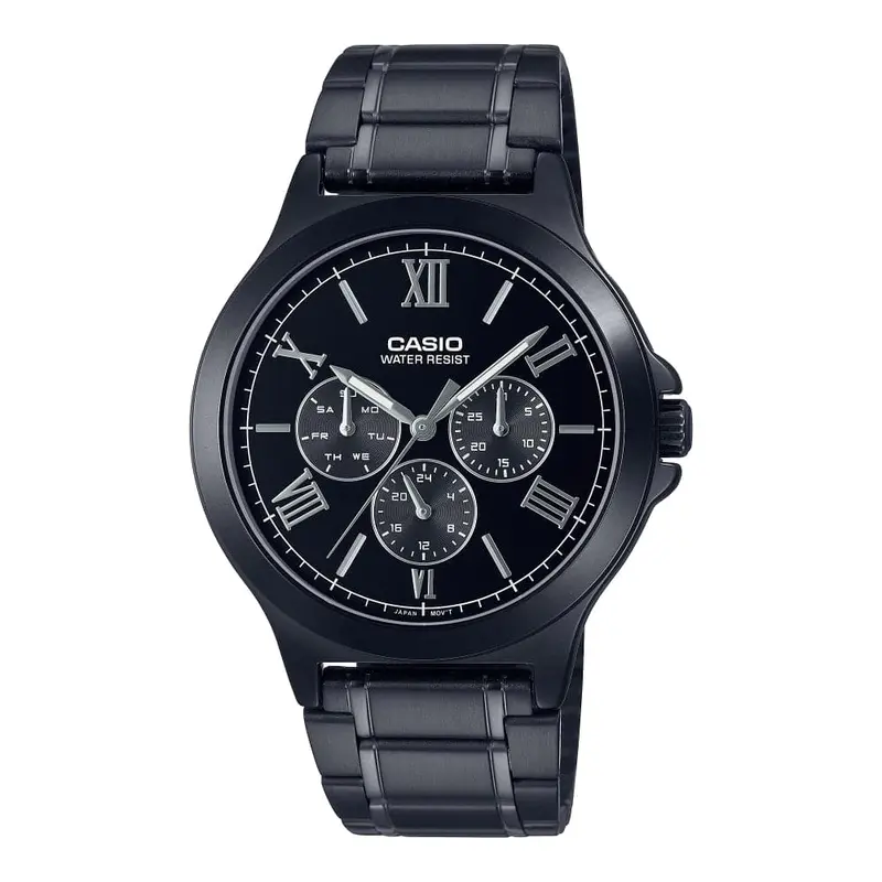 Casio General Mtp-V300b-1Audf Black Stainless Steel Unisex Watch 1