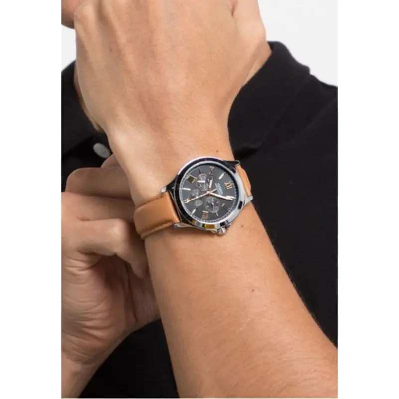 Casio General Mtp-V300l-1A3udf Analog Black Multi Dial Watch Men's Men's 2