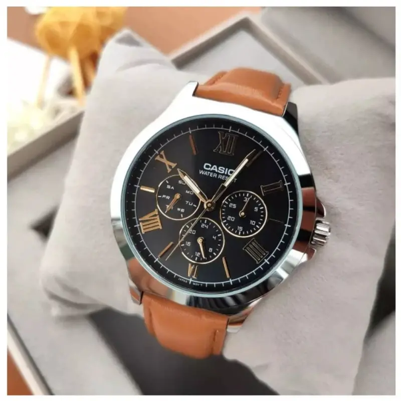 Casio General Mtp-V300l-1A3udf-P Analog Black Multi Dial Watch Men's Men's 2