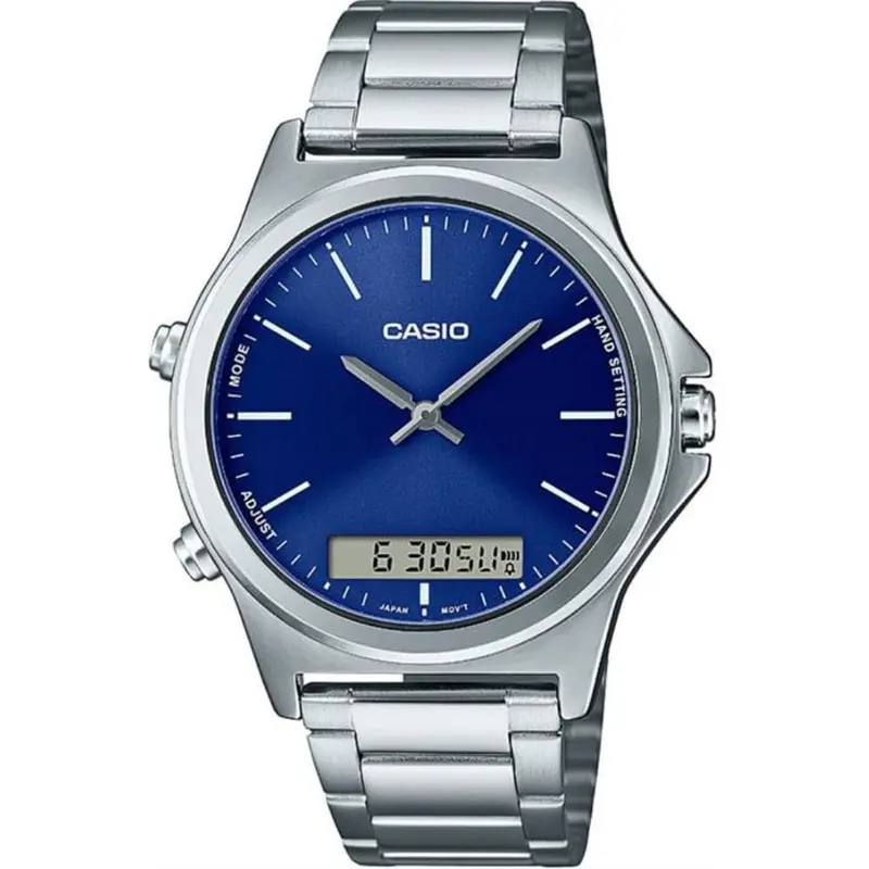 Casio General Mtp-Vc01d-2Eudf-P Blue Dial Stainless Steel Men Watch 1