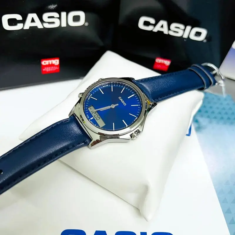 Casio General Mtp-Vc01l-2Eudf Blue Leather Strap Men's Watch 2