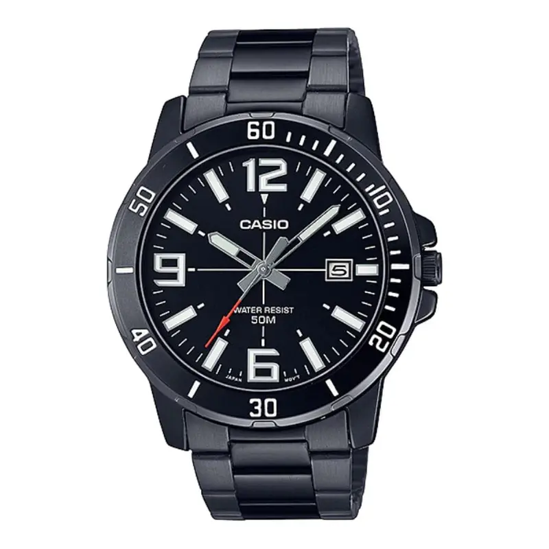 Casio General Mtp-Vd01b-1Bvudf Black Stainless Steel Men's Watch 1