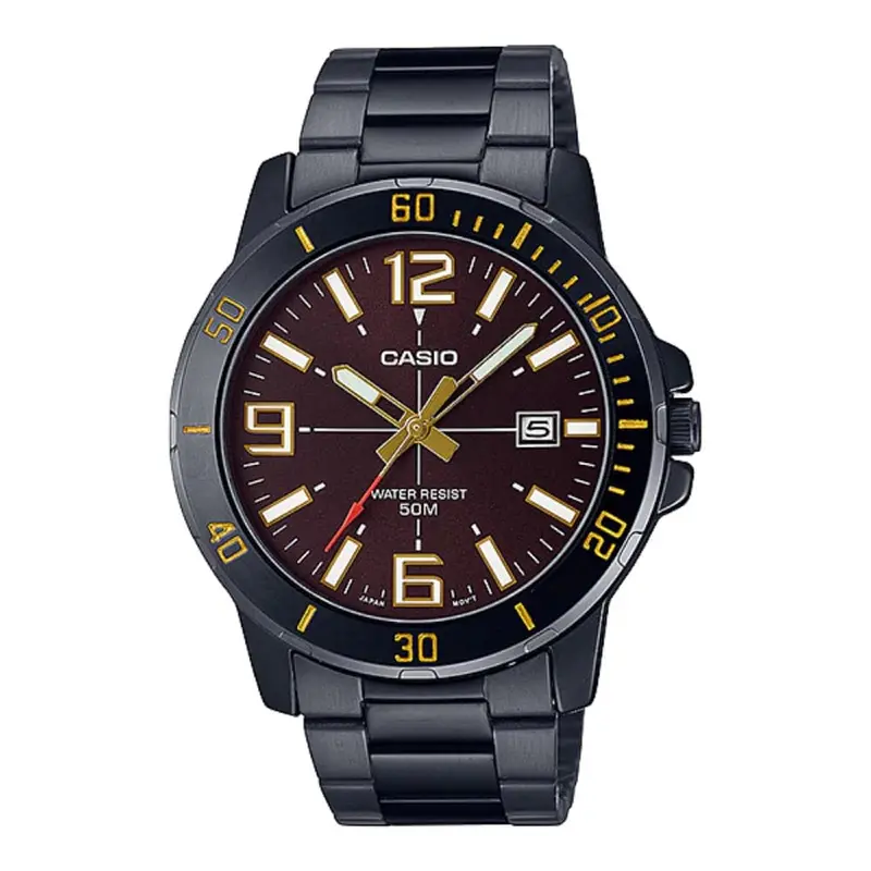 Casio General Mtp-Vd01b-5Bvudf Black Stainless Steel Men's Watch 1