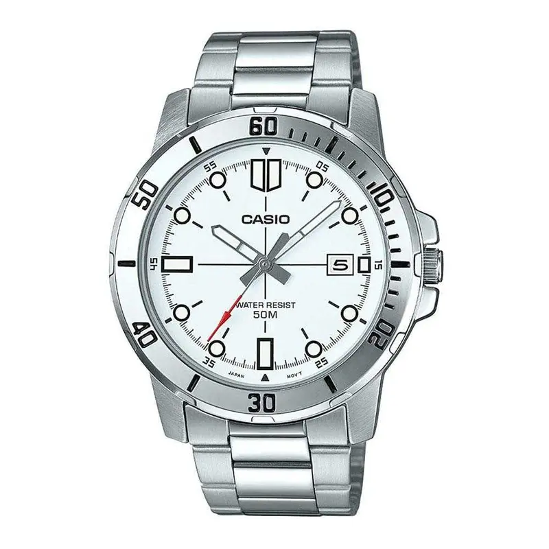 Casio General Mtp-Vd01d-7Evudf Silver Stainless Steel Men's Watch 1