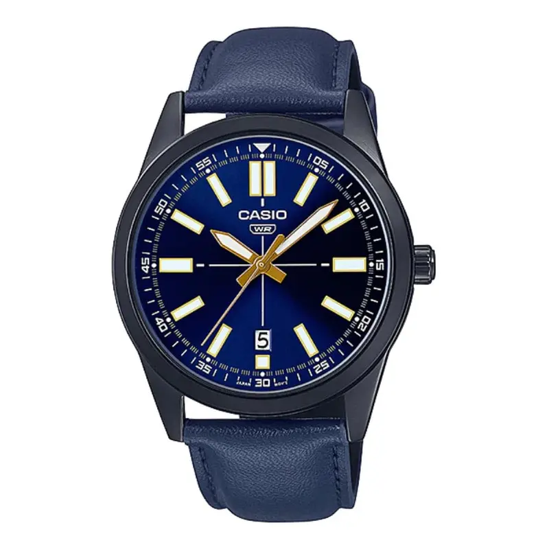 Casio General Mtp-Vd02bl-2Eudf Blue Leather Men's Watch 1