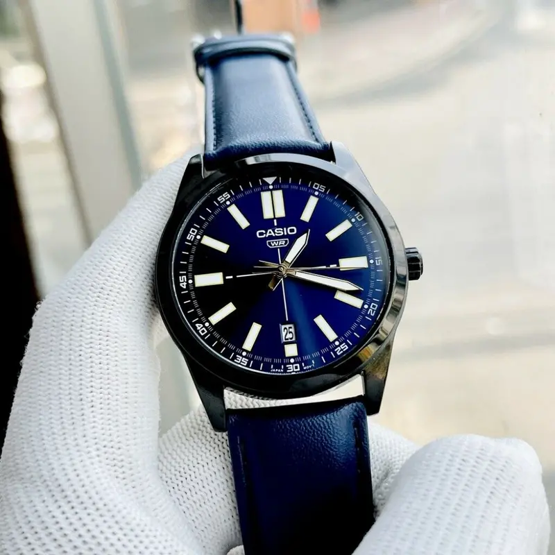 Casio General Mtp-Vd02bl-2Eudf Blue Leather Men's Watch 2