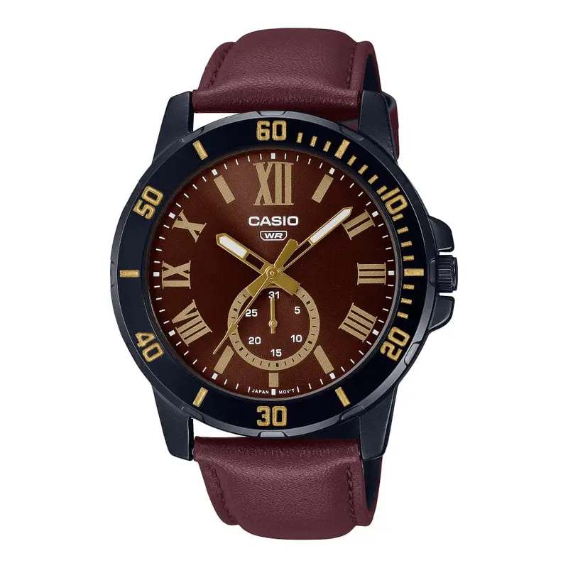 Casio General Mtp-Vd200bl-5Budf-P Leather Men Watch 1
