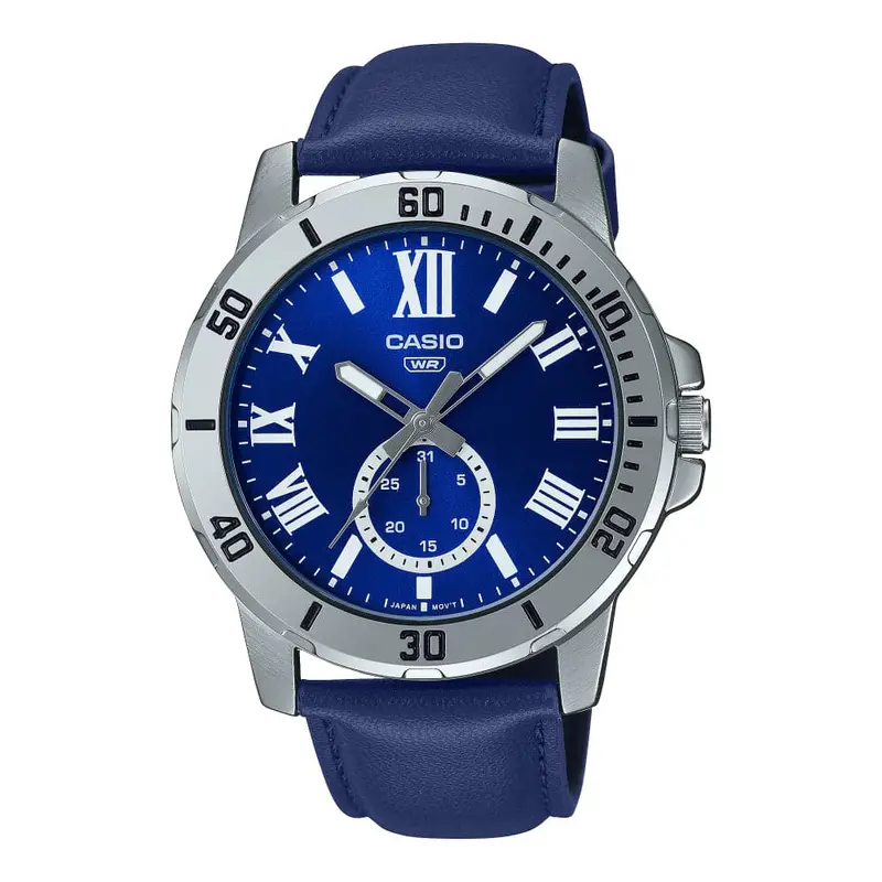 Casio General Mtp-Vd200l-2Budf-P Blue Leather Men Watch 1