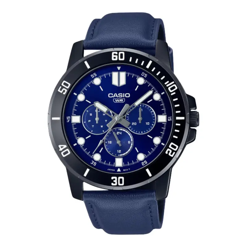 Casio General Mtp-Vd300bl-2Eudf Blue Leather Men's Watch 1