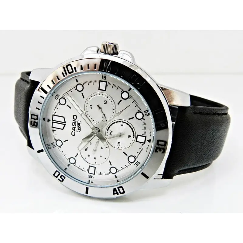 Casio General Mtp-Vd300l-7Eudf-P Black Leather Men Watch 2